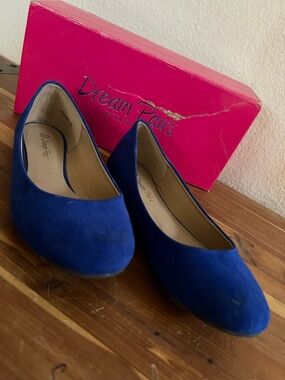 Dream Pairs Royal Blue Suede Slip-On Flats